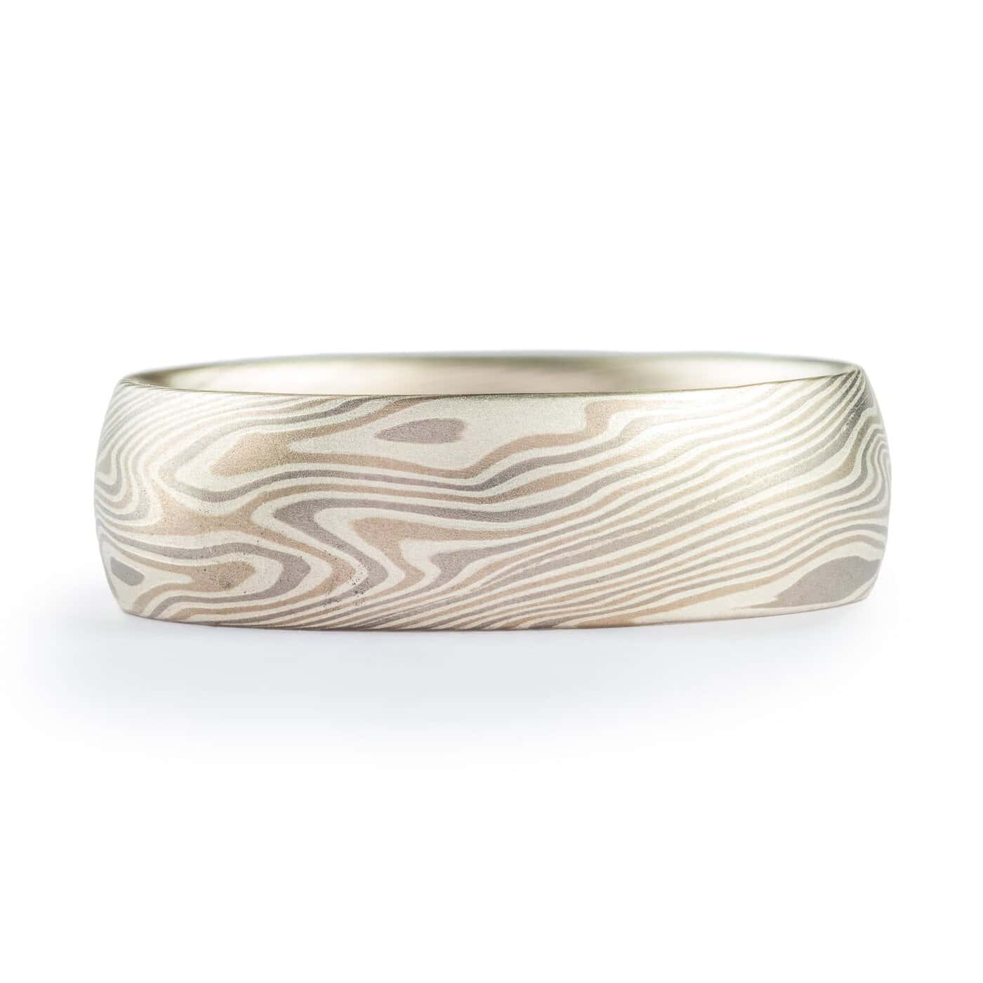 Elegant Smokey Mokume Gane Ring