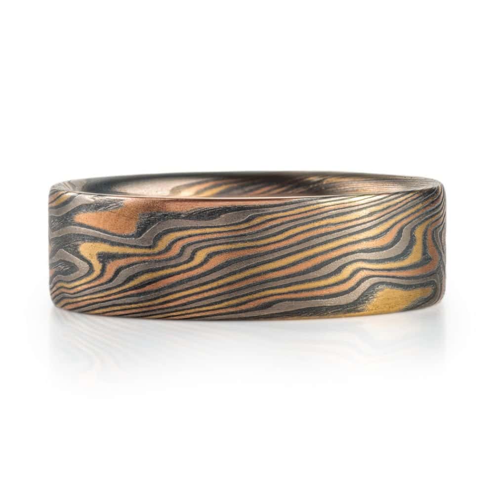 Hearty Mokume Twist Pattern Ring - Image 2
