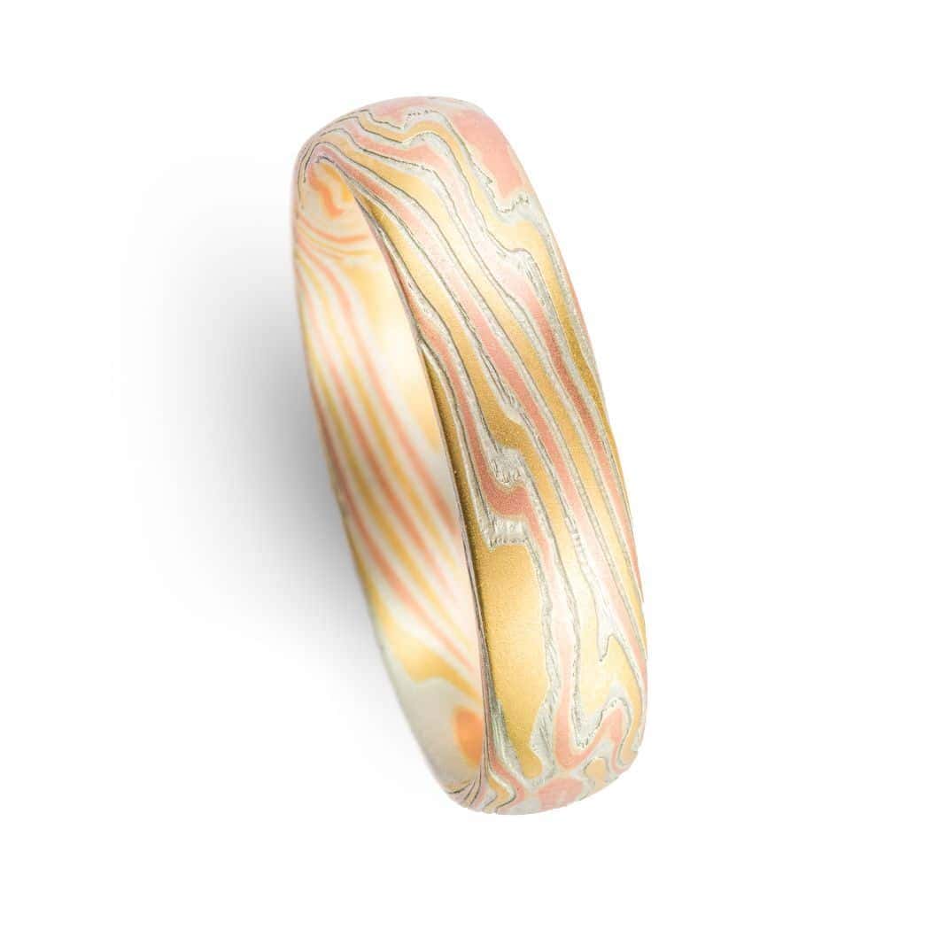 Dynamic 18kt Mokume Band - Image 4