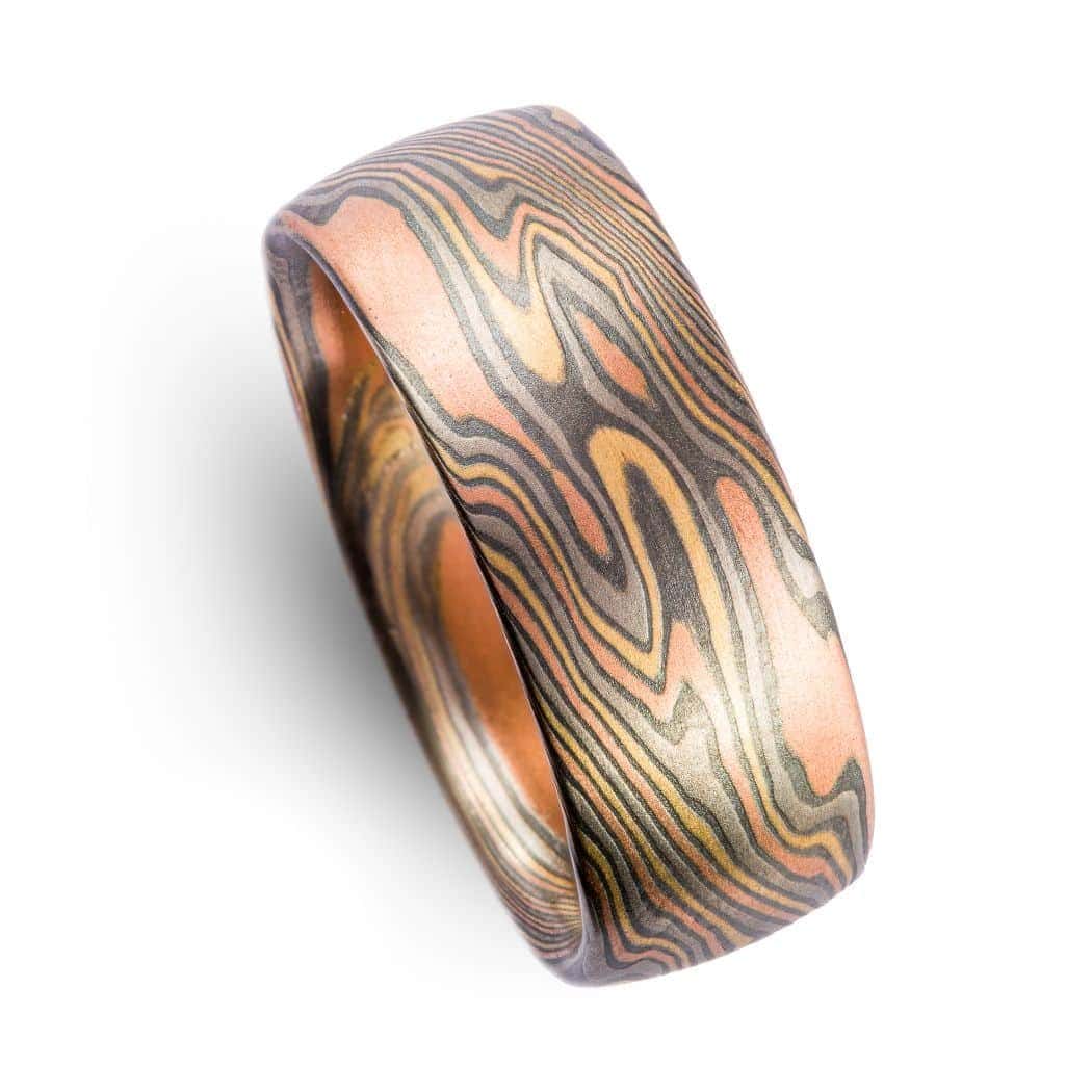 Bold Mokume Ring in Twisted Pattern - Image 4
