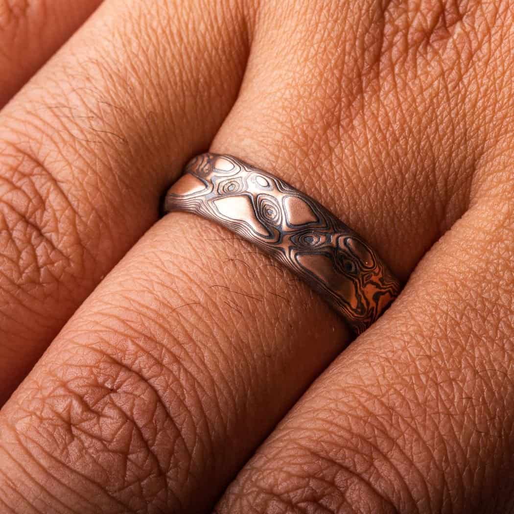 Eclectic Mokume Gane Ring Set - Image 7