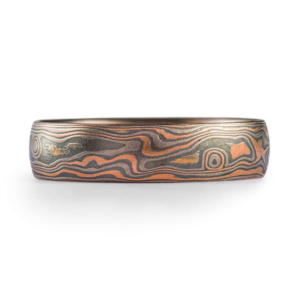 Timber Woodgrain Finely Mokume Ring - Image 3