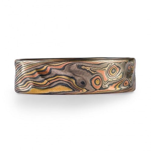 Flat Profile Twist Pattern Ring with Kazaru - Image 2