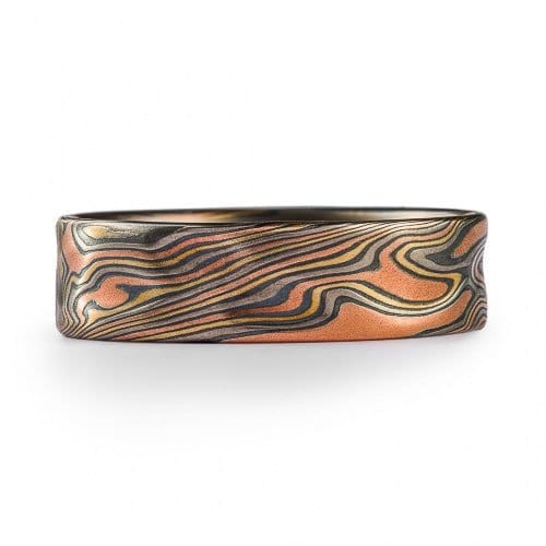 Flat Profile Twist Pattern Ring with Kazaru - Image 3