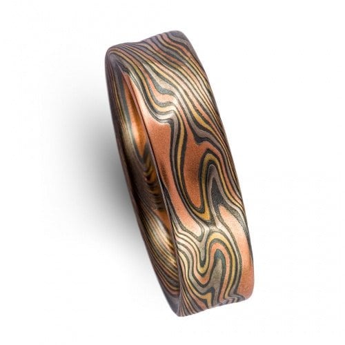 Flat Profile Twist Pattern Ring with Kazaru - Image 4
