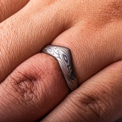 Vintage AestheticMokume Contoured Band - Image 5