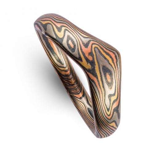 Vintage AestheticMokume Contoured Band - Image 4
