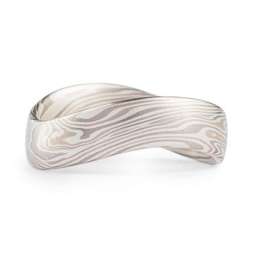 Unique Undulating Mokume Band - Image 2