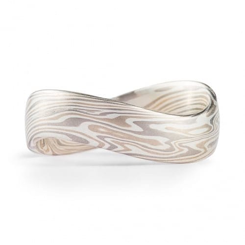 Unique Undulating Mokume Band - Image 3