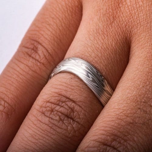 Unique Undulating Mokume Band - Image 5