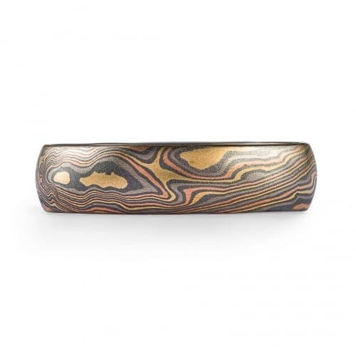 Wilderness Mokume Ring in Twist Pattern