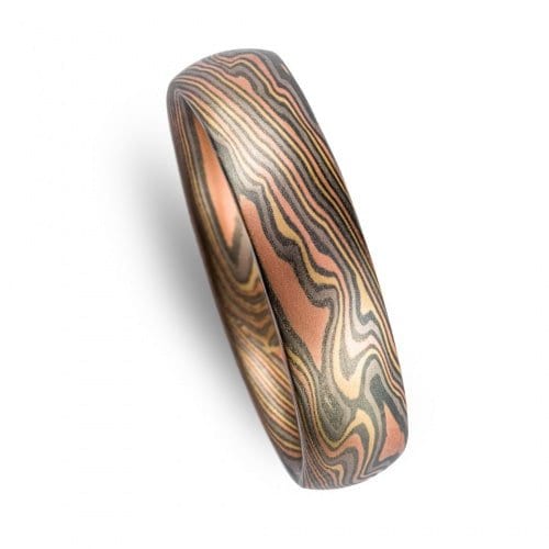 Wilderness Mokume Ring in Twist Pattern - Image 4
