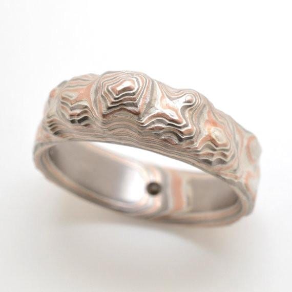 Mokume Guri Bori Mountain Ring - Image 2