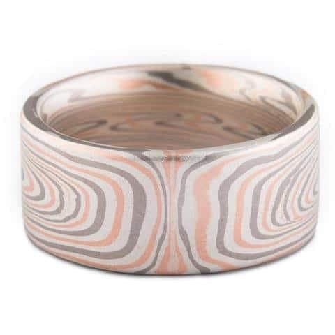 Bold Vortex Pattern Mokume Ring Set - Image 2