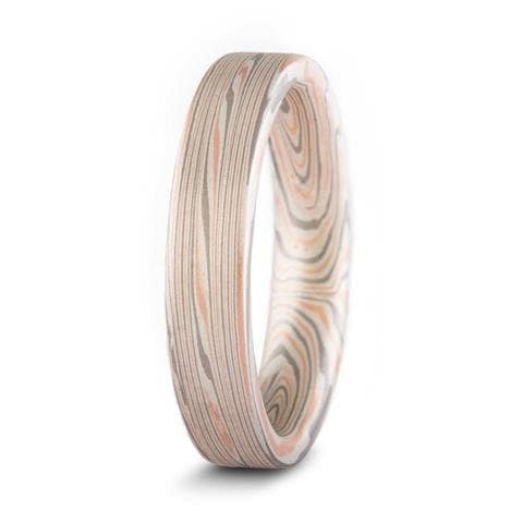 Bold Vortex Pattern Mokume Ring Set - Image 5