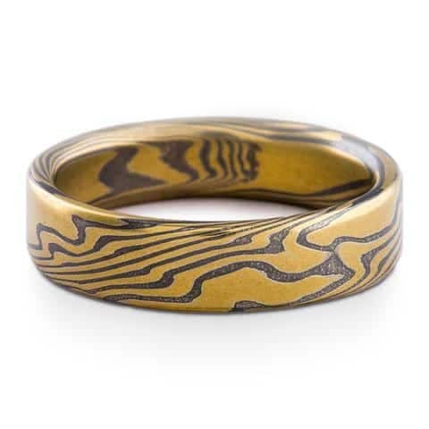 Lively Twist Pattern Mokume Ring - Image 3