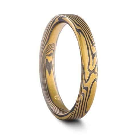 Lively Twist Pattern Mokume Ring - Image 4