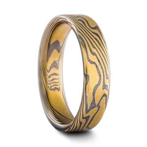 Lively Twist Pattern Mokume Ring - Image 5
