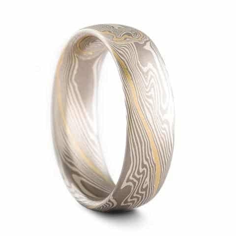 Alpine Mokume Rings with Etched Finish - Image 5