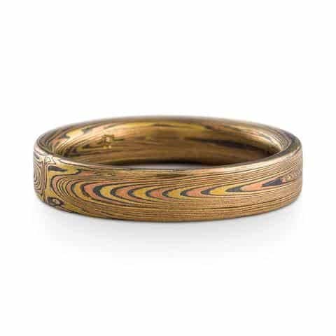Modern Mokume Ring Set - Image 2