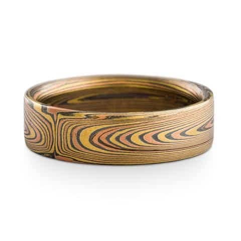 Modern Mokume Ring Set - Image 3