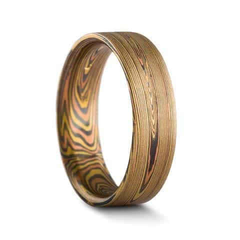 Modern Mokume Ring Set - Image 5