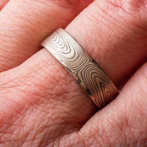 Modern Mokume Ring Set - Image 7