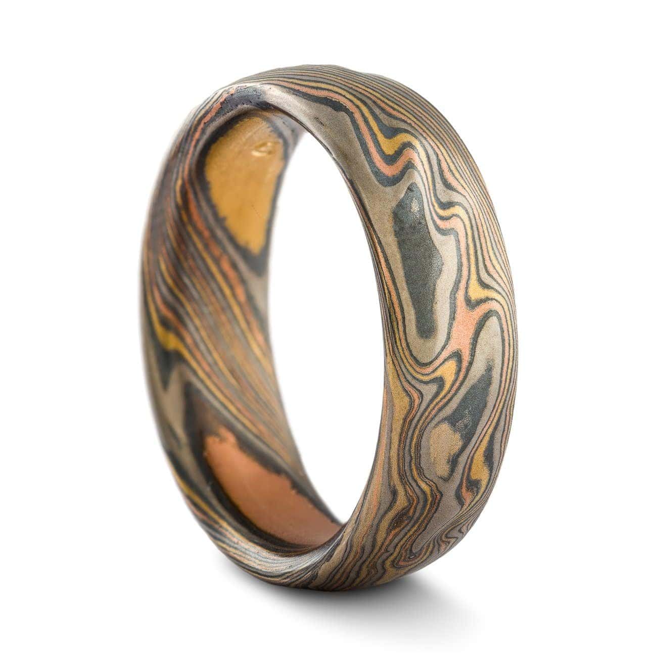 Mokume Gane Rolling Hills Ring - Image 4