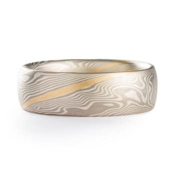 Gold Stratum Mokume Gane Ring