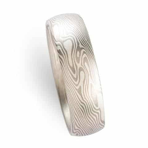 Elegant Heirloom Mokume Gane Ring Set - Image 5