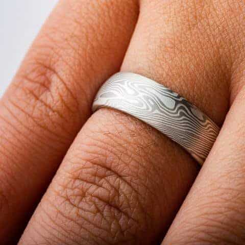 Elegant Heirloom Mokume Gane Ring Set - Image 7