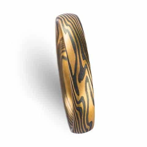 Mokume Gane Contemporary Handmade Ring - Image 4