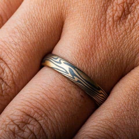 Mokume Gane Contemporary Handmade Ring - Image 5