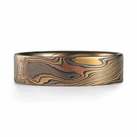Mokume Gane Earthy Style Ring - Image 3
