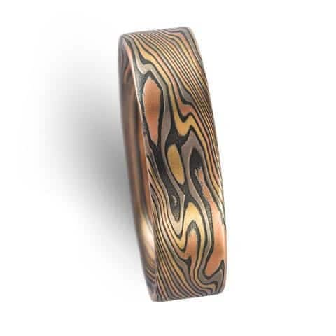 Mokume Gane Earthy Style Ring - Image 4