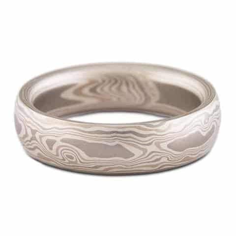Woodgrain Wedding Band Set in Firestorm and Smoke Palettes - Image 3