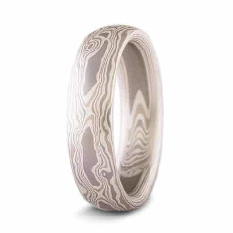 Woodgrain Wedding Band Set in Firestorm and Smoke Palettes - Image 5