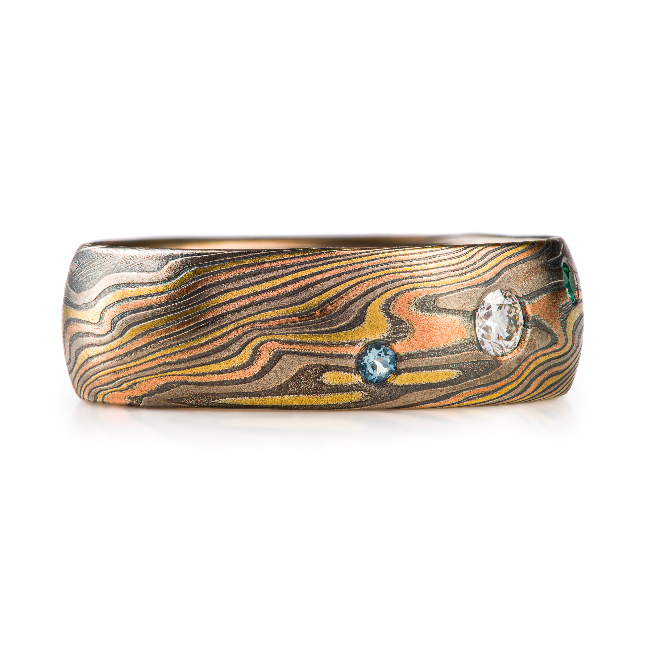18kt Gold, Aquamarine, Diamond, Emerad, Etched and Oxidized, Firestorm, Low Dome, Palladium, Red Gold, SETTING, Silver, Stone, Twist, Yellow Gold