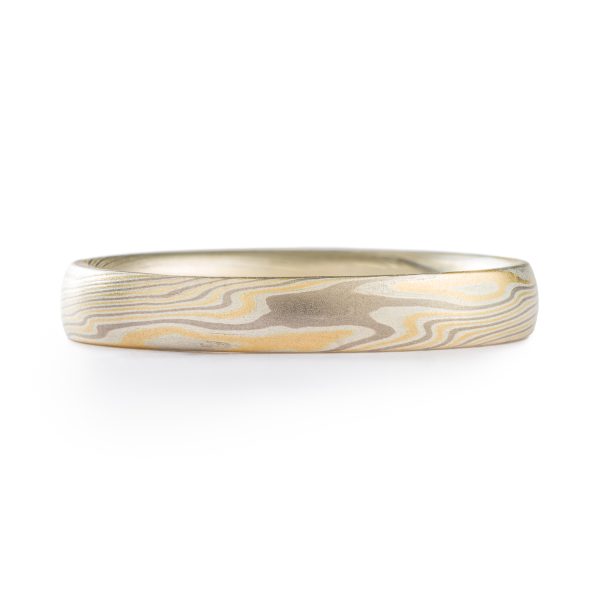 mokume gane mens ring or womens ring in precious metal