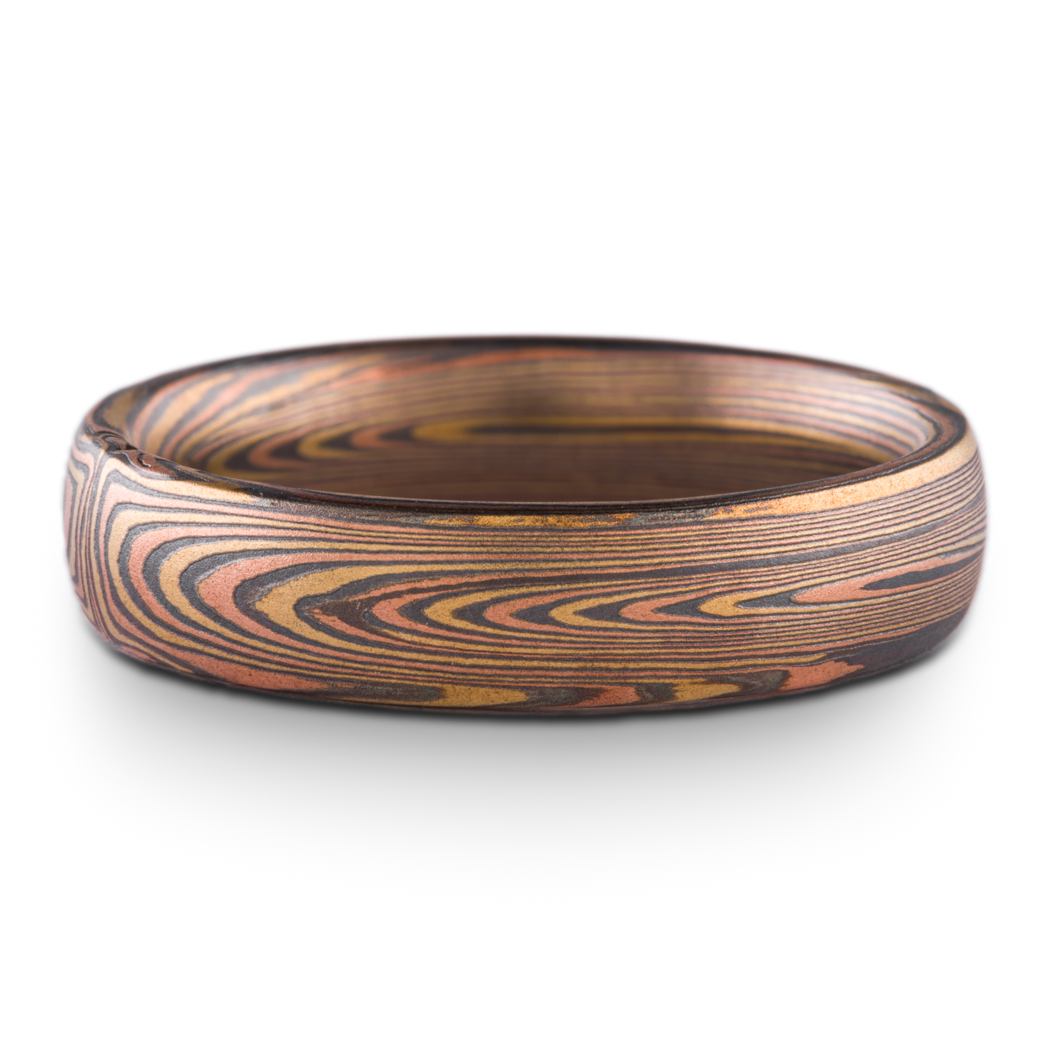 Woodsy Mokume Wedding Band - Image 2