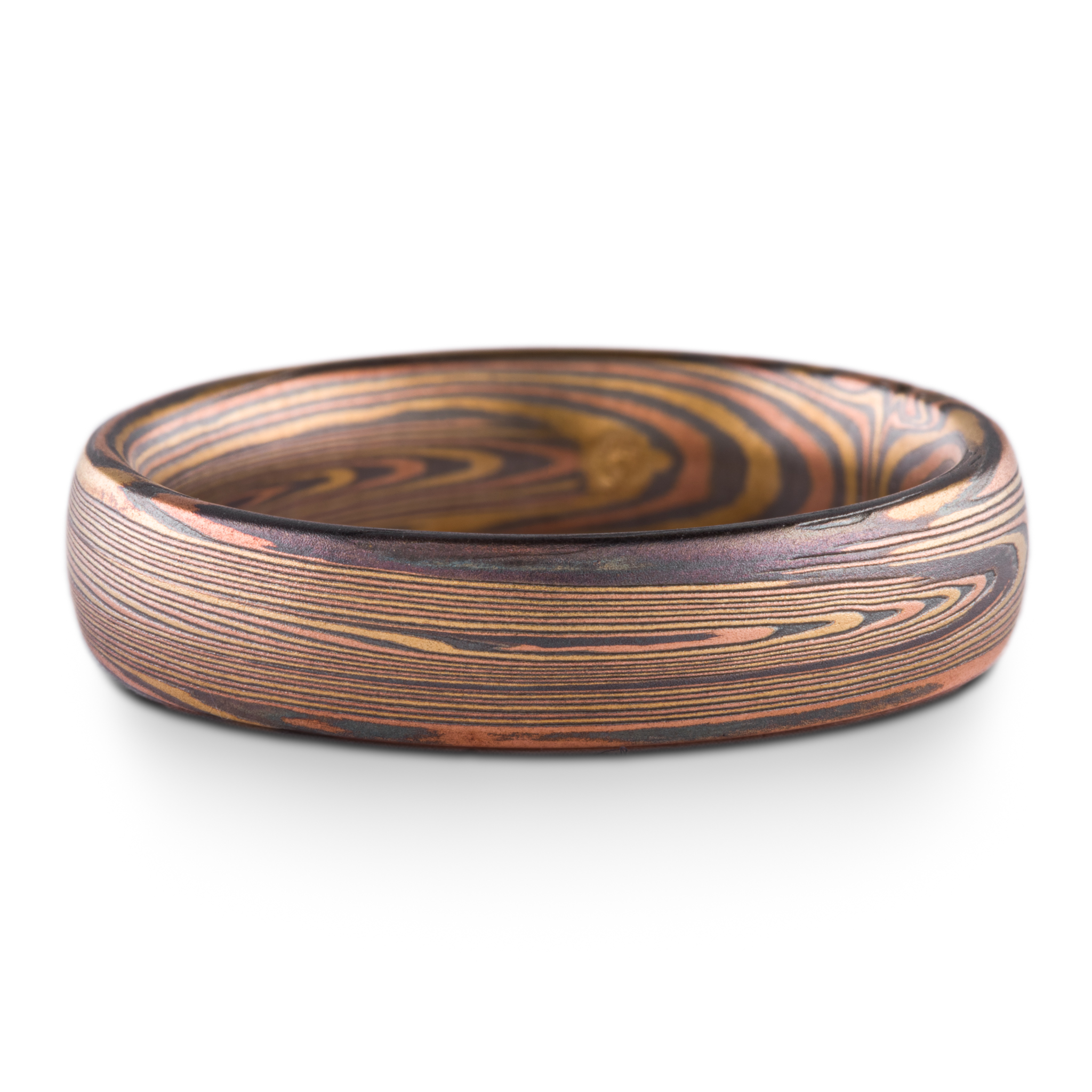 Woodsy Mokume Wedding Band - Image 3