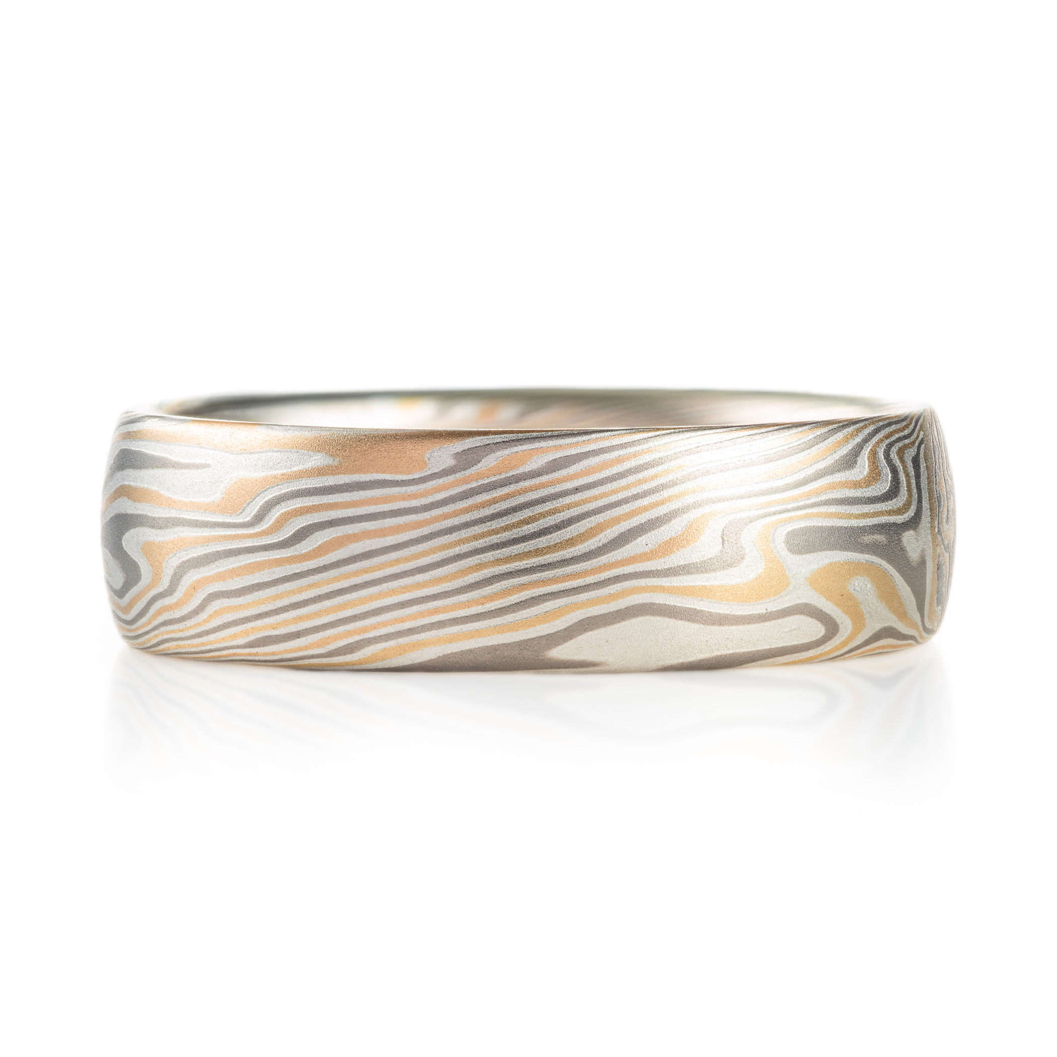 Elegant Twist Pattern Mokume Ring - Image 2