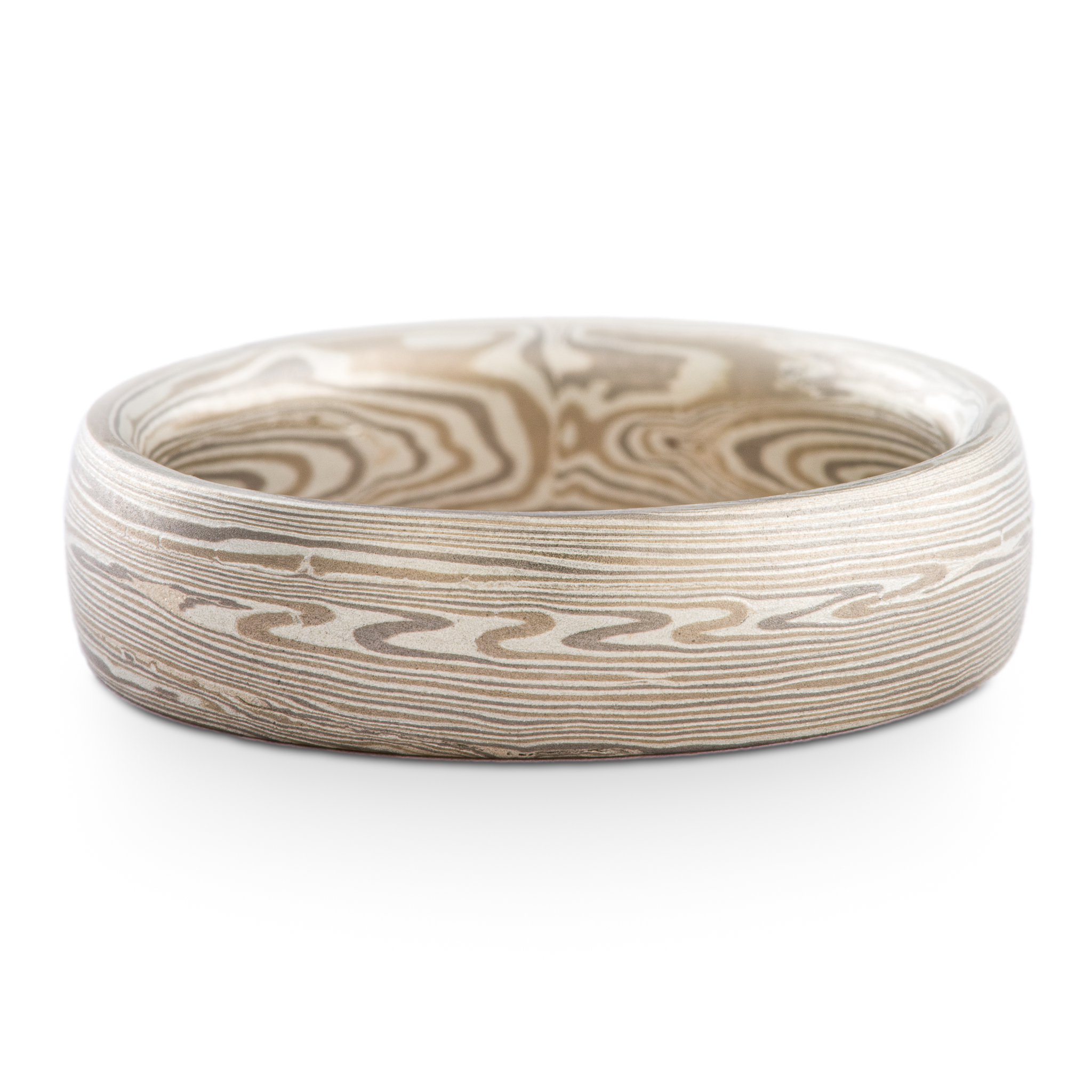 Elegant Mokume Wedding Band - Image 3