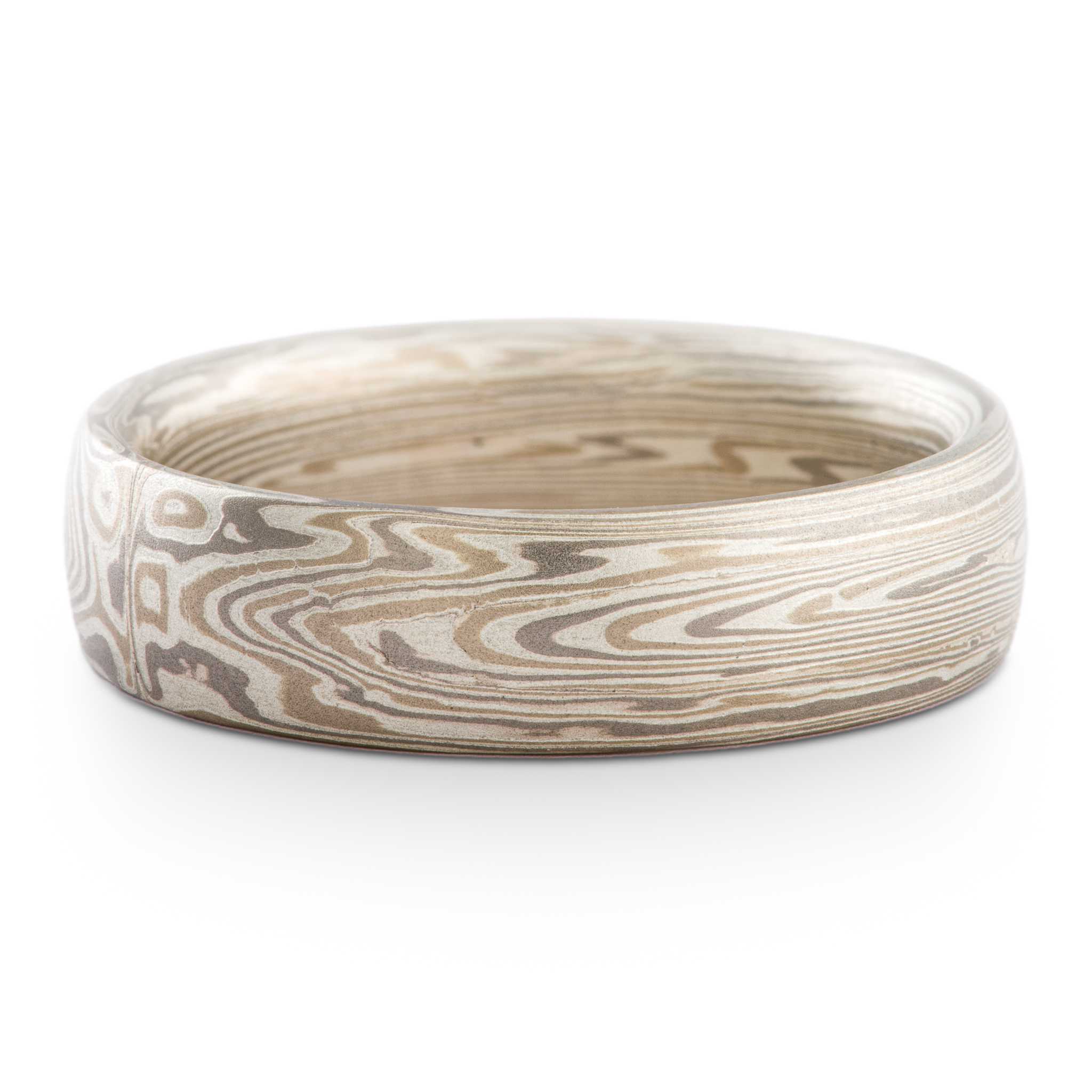 Elegant Mokume Wedding Band
