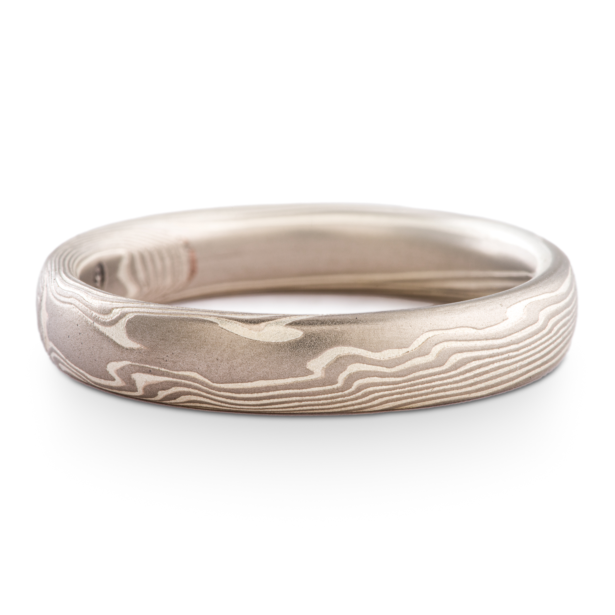 Misty Ring or Wedding Band in Twist Pattern and Ash Palette - Image 2