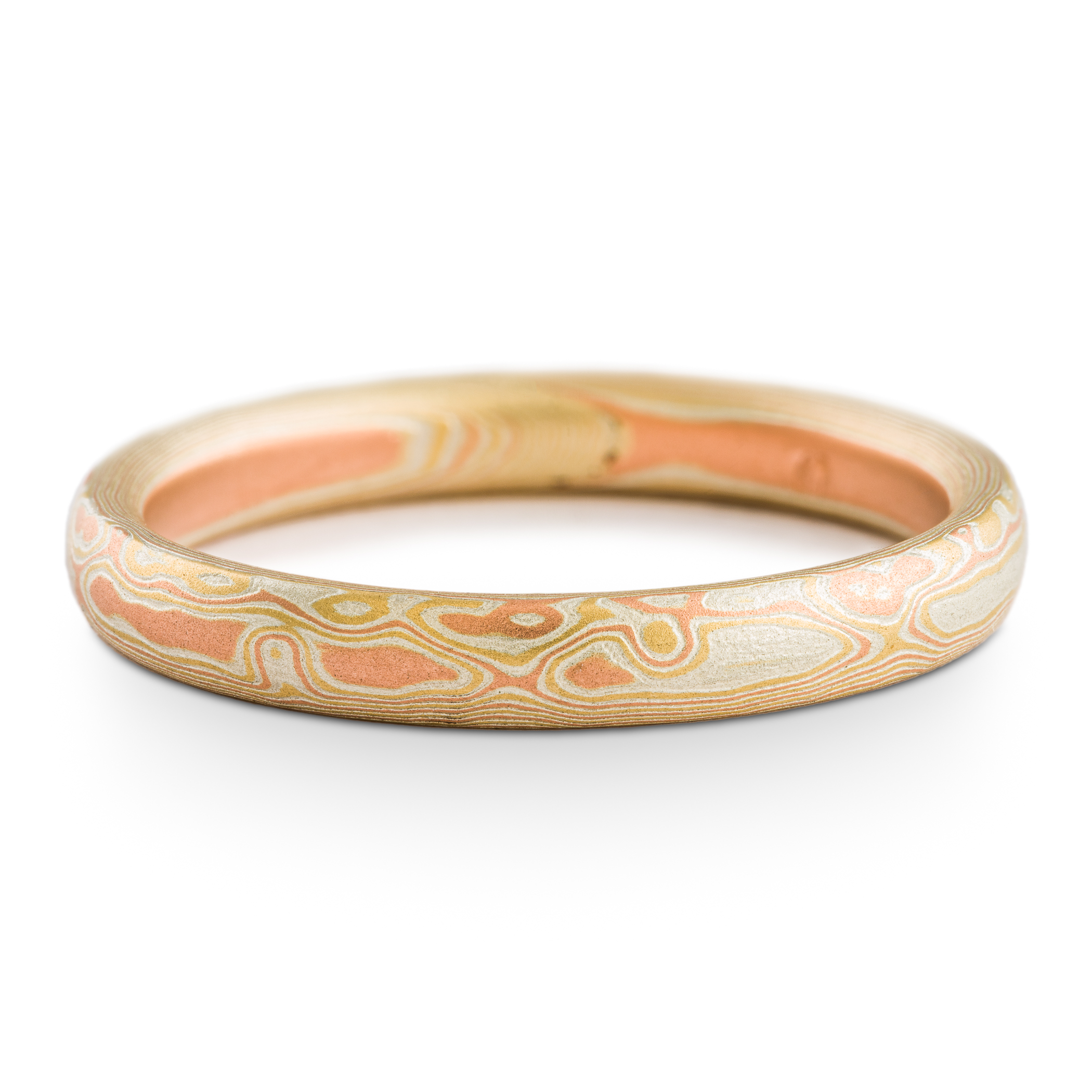 Sunny Cove Wedding Ring in Woodgrain Pattern