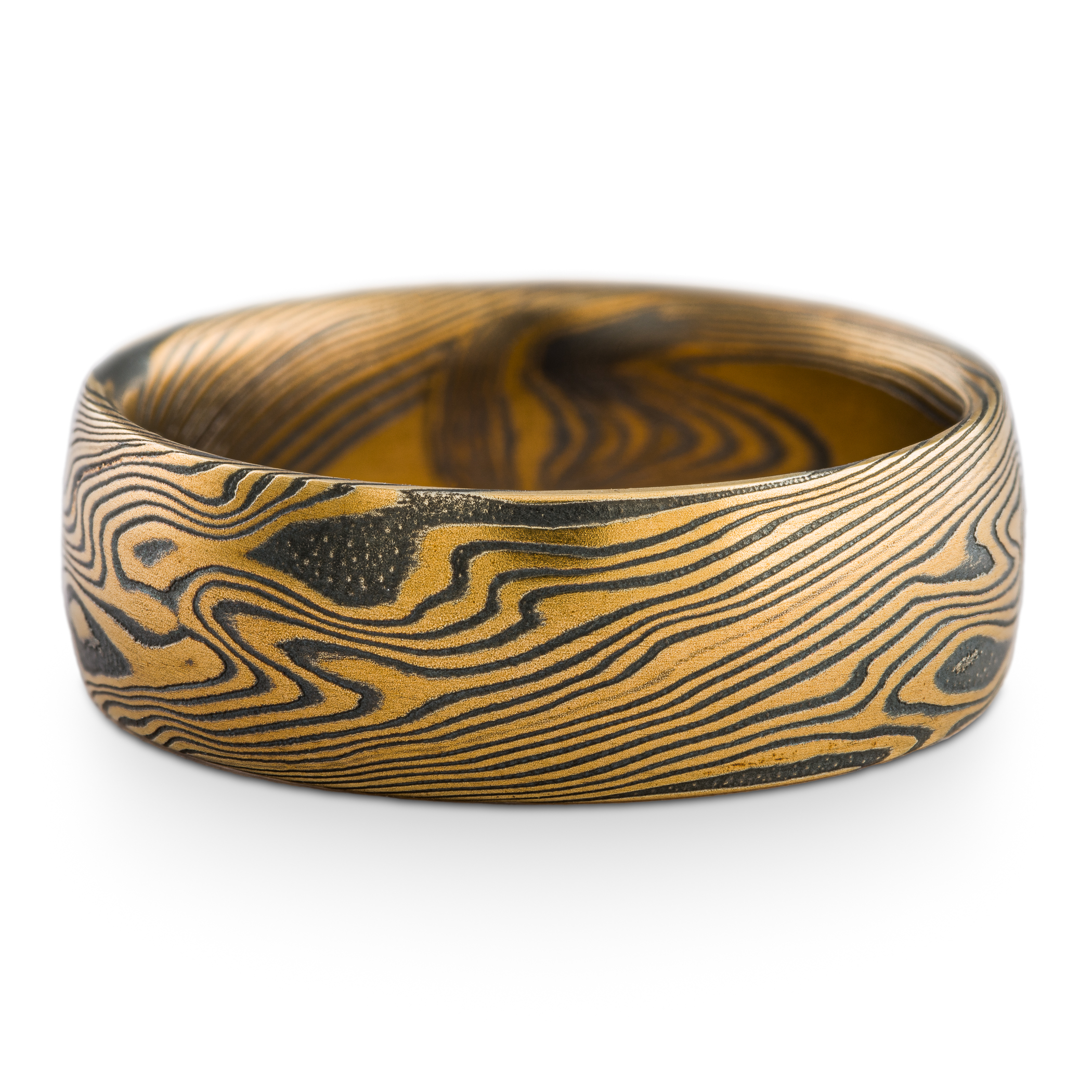 Fierce Mokume Ring in Twisted Pattern
