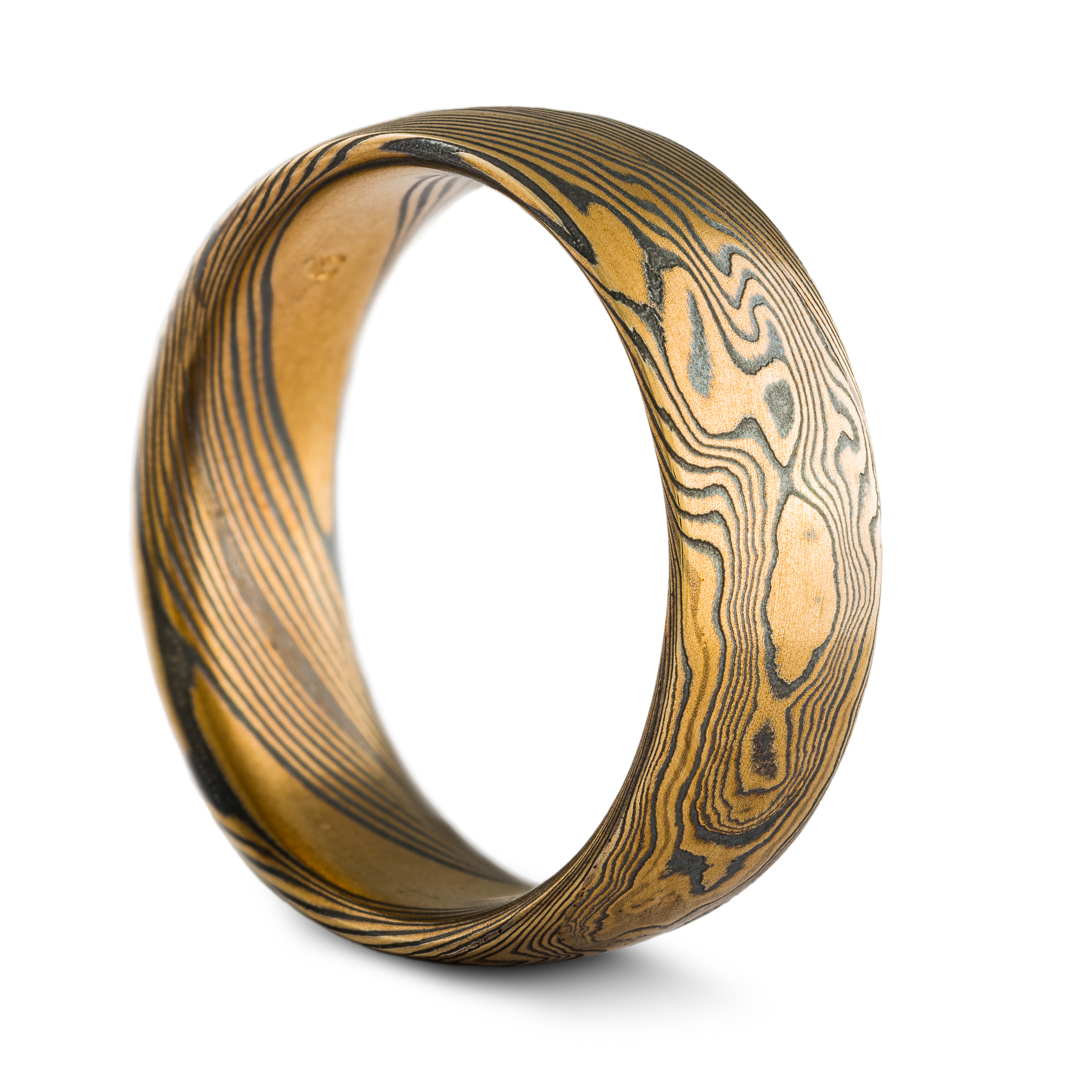 Fierce Mokume Ring in Twisted Pattern - Image 4