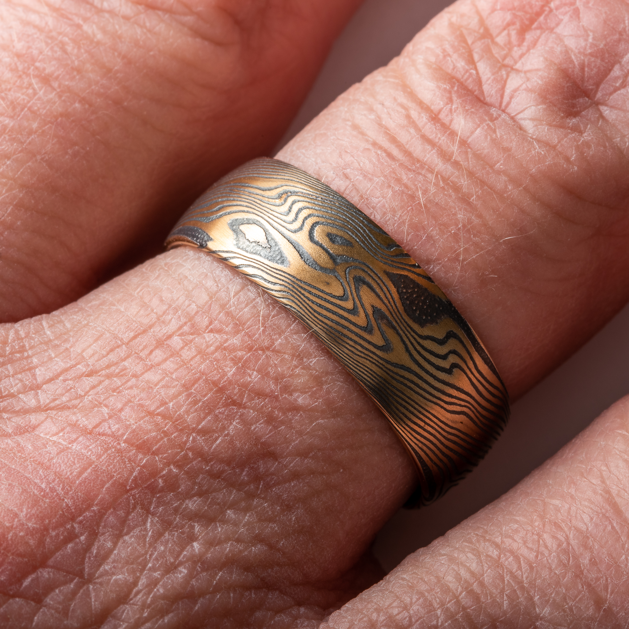 Fierce Mokume Ring in Twisted Pattern - Image 5