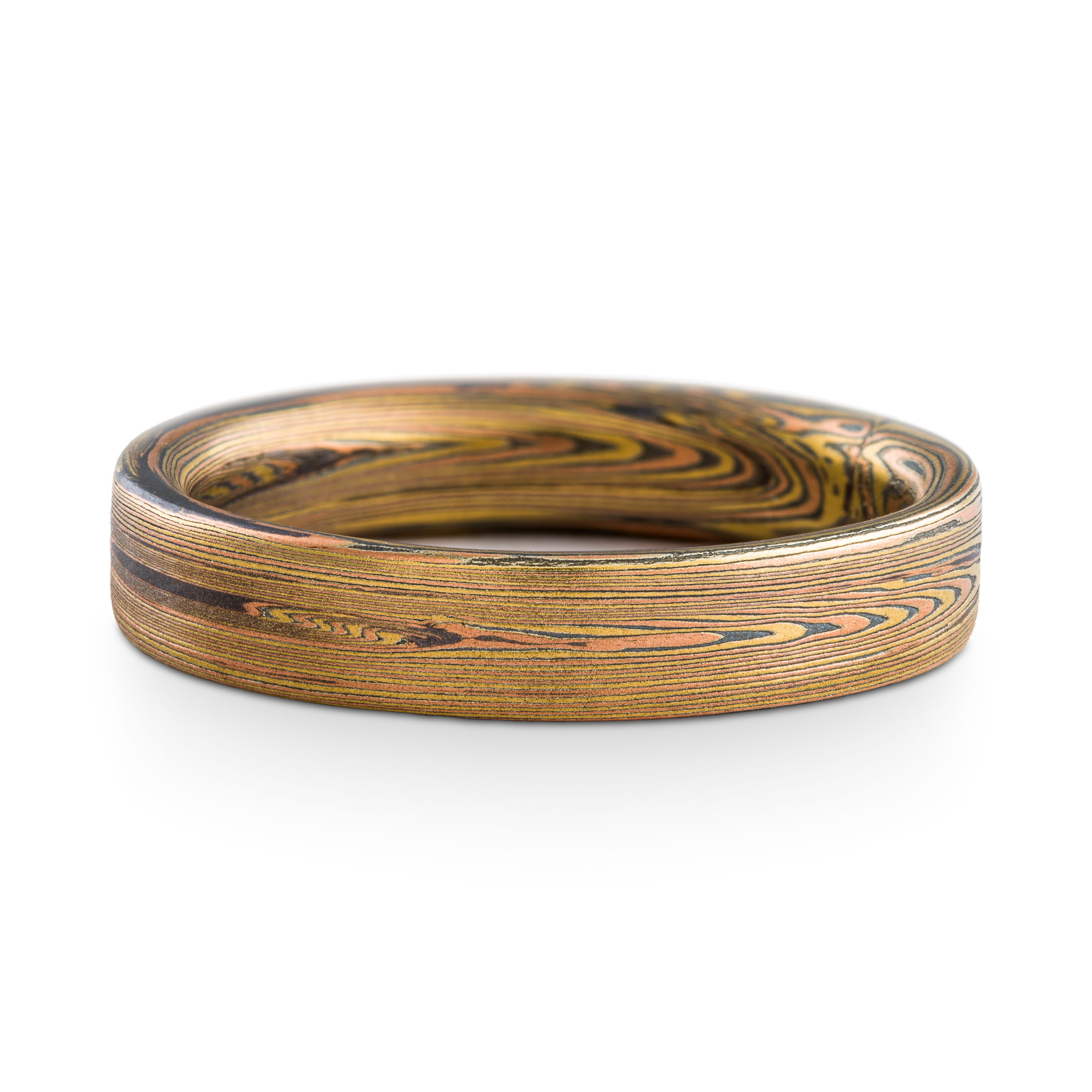 Hand Forged Mokume Wedding Band - Image 3